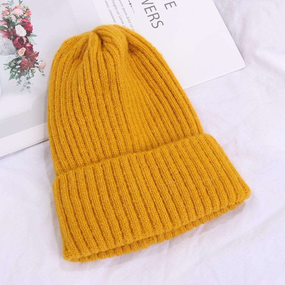 Новая модная повседневная шапка мягкая мешковатая шапка шерстяная вязаная шапка лыжная шапка кепка