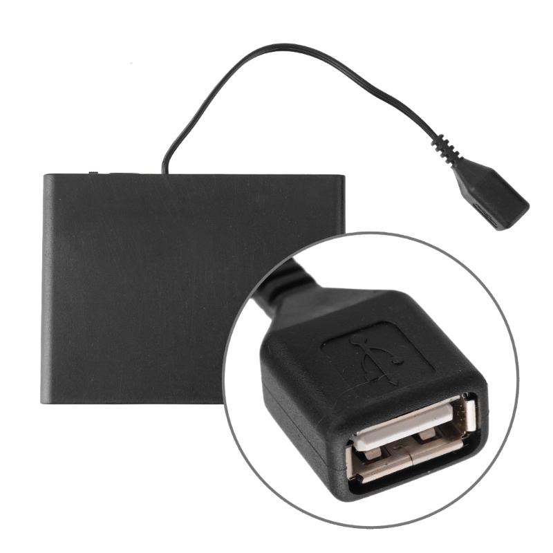 Кейс-коробка для хранения 2/3/4/6/8 батареек типа АА с USB для сборки светодиодного комплекта с выключателями