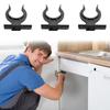 10Pieces Kitchen Plinths Clip Sturdy Plastic Kickboard Brackets for 32 42mm Cabinet Feet Without Screws Daily Use