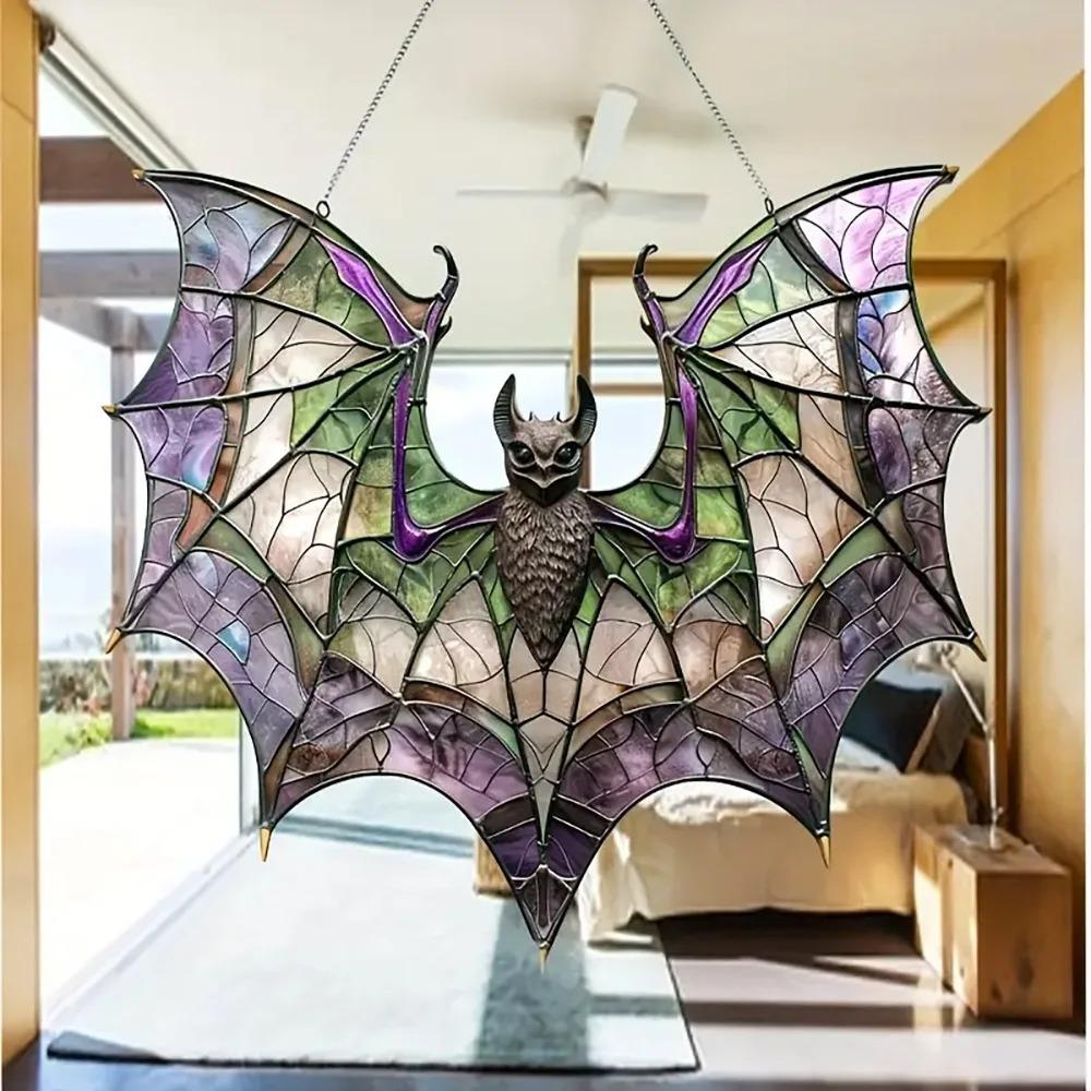 Gothic Bat Window Hanging Ornament Contemporary Bat Hanger Pendant  Window Panel