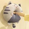 Cozy Cat Shaped Cushion With Short Plush Fabric For Home Decor And Relaxation