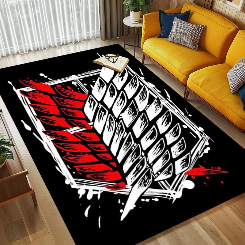 Attack Titan Living Room Nonslip Area Rug Soft Carpet For Bedroom Game Playroom Sofa Office Home Decor Doormat Christmas Gift C9301399