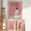 French Pink Coquette Wall Arts, Leopard, Femina, BABY Word Prints Posters, Minimalism Fashion Canvas Painting, NO Frame