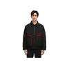 Мужская куртка Li Ning Sports Lifestyle Series с однотонным карманом и воротником-поло с длинным рукавом, черная AJDR449-3