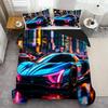 Home Textiles Polyester Duvet Cover Cool Colorful Sports Car 3D Cartoon Printed Quilt Cover Luxury High Quality Soft Bedding Set
