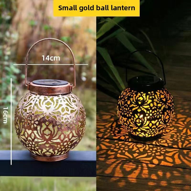 Марокканские фонари на солнечной батарее Металлические уличные подвесные фонари Водонепроницаемые для патио газона двора настольный декор окружающее освещение