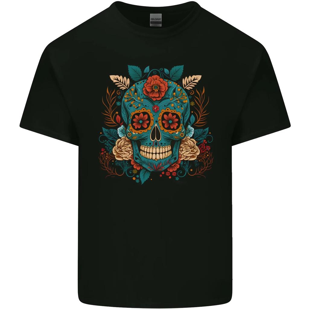 Day of the Dead Sugar Skull DOTD Kids T-Shirt Childrens
