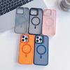 KEYSION Lens Stand Magnetic Phone Case for MagSafe for iPhone 16 Pro Max 16 Plus Matte Translucent Shockproof Back Cover