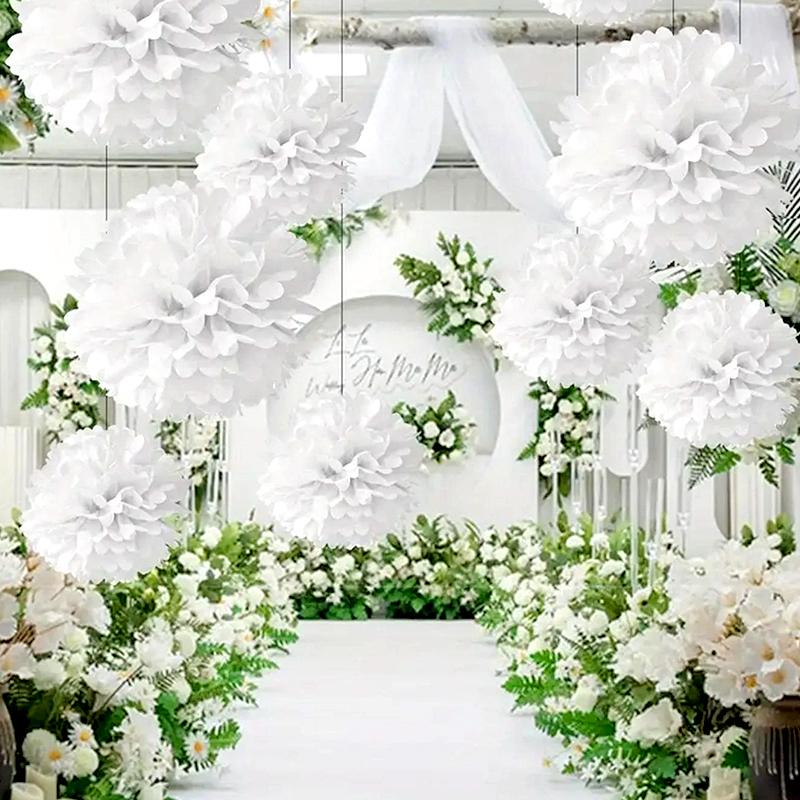 10 шт., принадлежности для вечеринки в душе, сделай сам, тканевый шар, богемное подвесное украшение, экологическое украшение для дня рождения, элегантное свадебное украшение