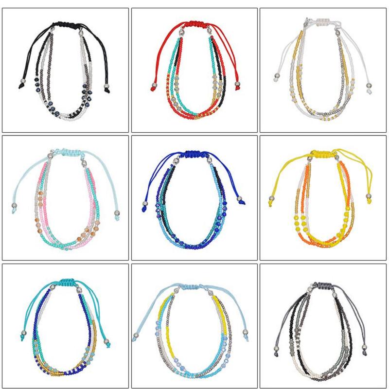 Красочные бисерные богемные браслеты с подвесками этнические DIY браслеты ручной работы из хрустальных бусин для женщин пляжные украшения