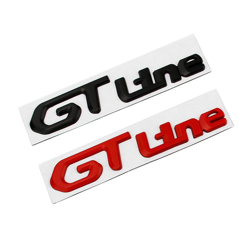 Стайлинг автомобиля GT Line 3D металлическая эмблема автомобильный значок наклейки на кузов Fender для Peugeot GT RCZ 308 508 3008 5008 KIA Sportage Picanto