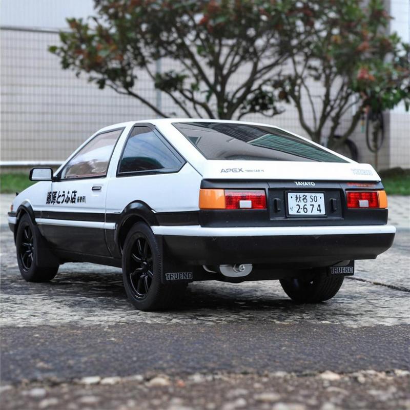 HCMF2 JDM 1:18 Toyota AE86 TRUENO Дрифт Гонки Сплав Металл Литье под Давлением Модель Автомобиля Mini GT Модные Украшения Тематический Подарок Другу