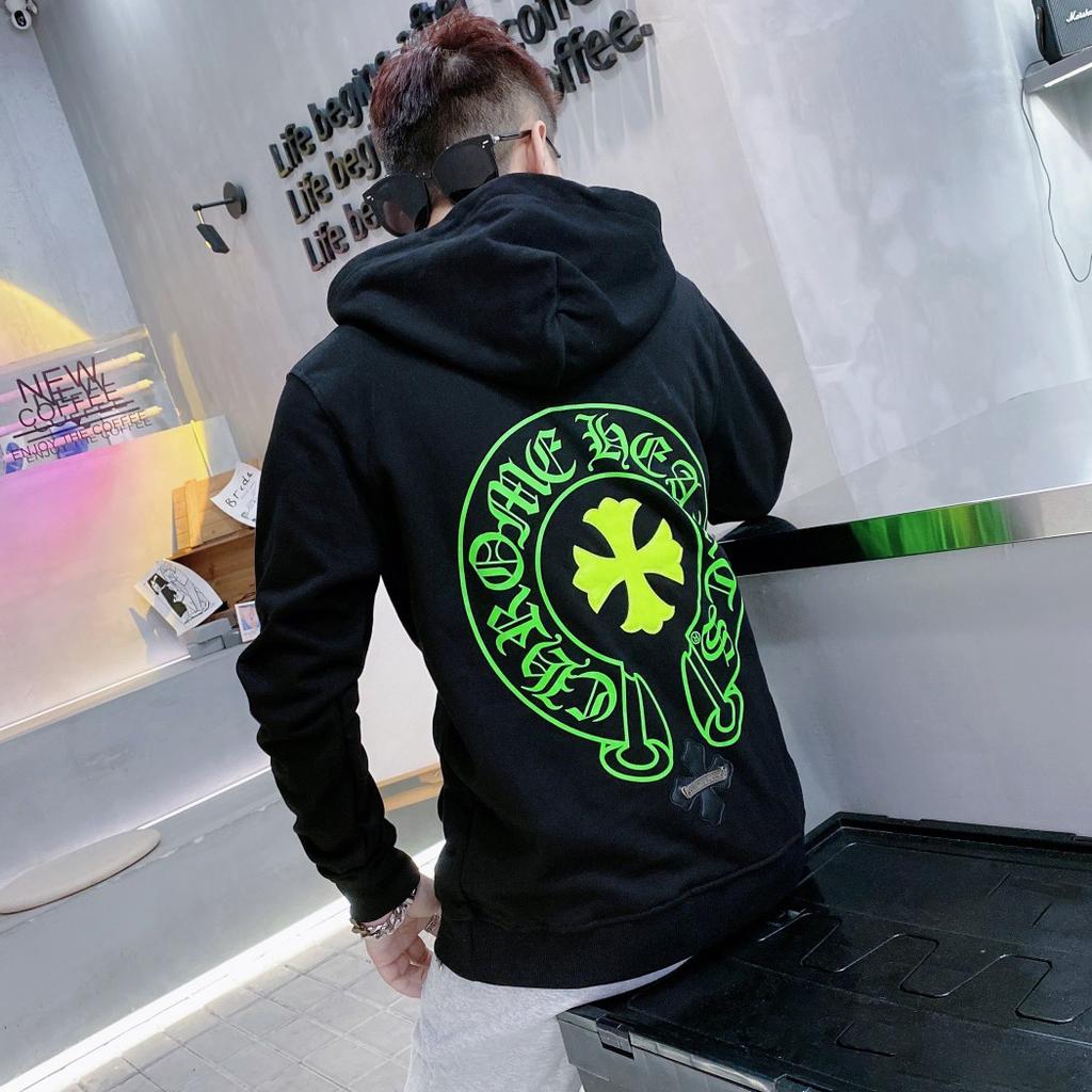 8078 CHROME HEARTS 2025 New Spring and Autumn Plus-size Thin Style Classic Style Logo Hooded Sweatshirt for Couples