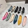 Fashion Knit Slip On Flat Shoes Women Mesh Loafers Stretch Ballet Shallow Flats Dress Shoes Moccasins Comfort Ballet Flats 2024