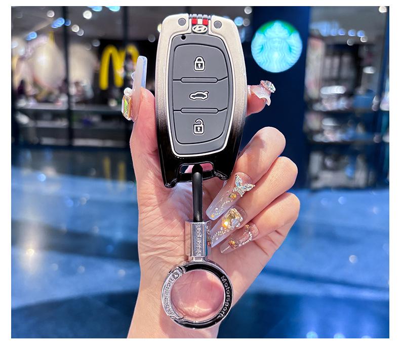 Чехол для ключа Hyundai Elantra & ix35 Verna - Металлический складной чехол для 20 моделей