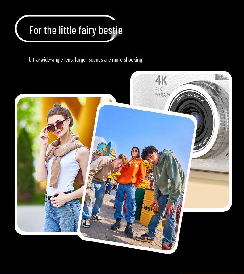 2025 Ретро цифровая селфи-камера с двумя объективами - Модель начального уровня с ПЗС-матрицей для студентов