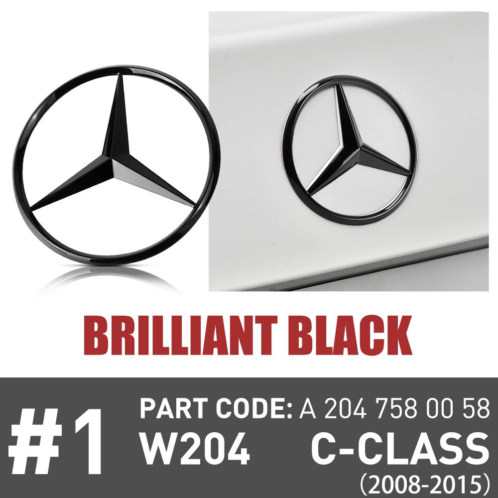 ABS Original Car Rear Trunk Badge Sticker Mercedes Emblem Snap Cover For Mercedes Benz C-class C300 W204 2008-2015 A2047580058