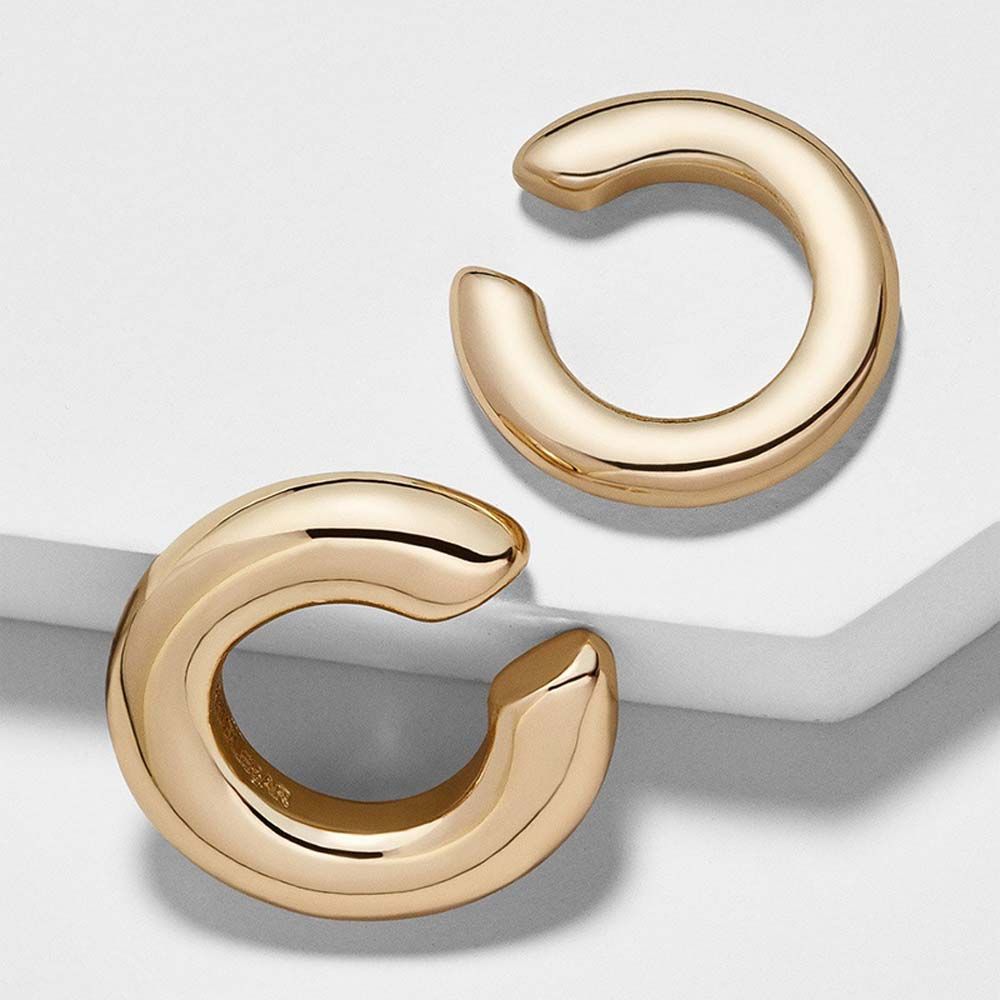 2 шт./компл. Цинковый цинковый сплав Женщины Мужчины Хрящ Большие круглые украшения Кафф для уха Модные аксессуары Клипсы