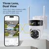 UBOX 6MP Солнечная PTZ-камера: Трехлинзовый, 4G, Низкое энергопотребление, Водонепроницаемый, 15-кратный зум для наружного наблюдения
