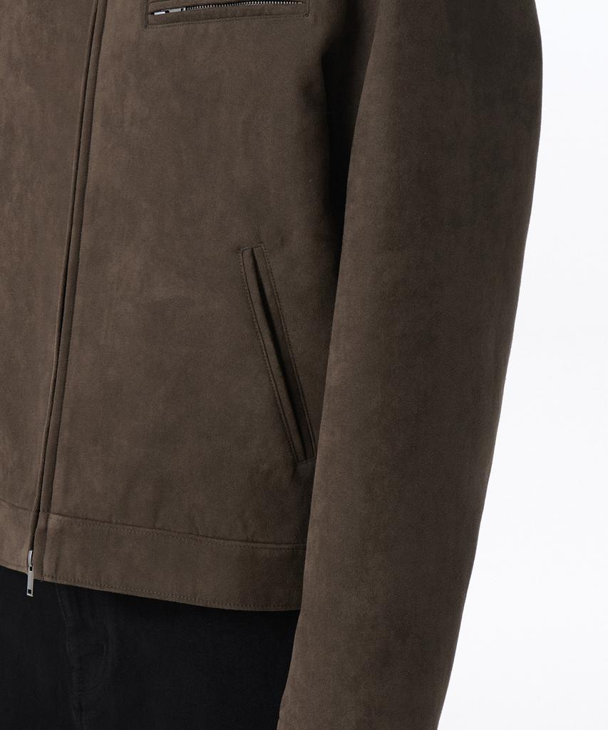 Musinsa Standard Synthetic Suede Racer Jacket [Brown]