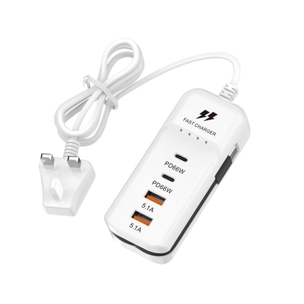 66 Вт USB-зарядное устройство Type C, быстрая зарядка, разъем питания USB-концентратор, адаптер с кабелем Type C, быстрое настенное зарядное устройство для iPhone, Samsung, Xiaomi