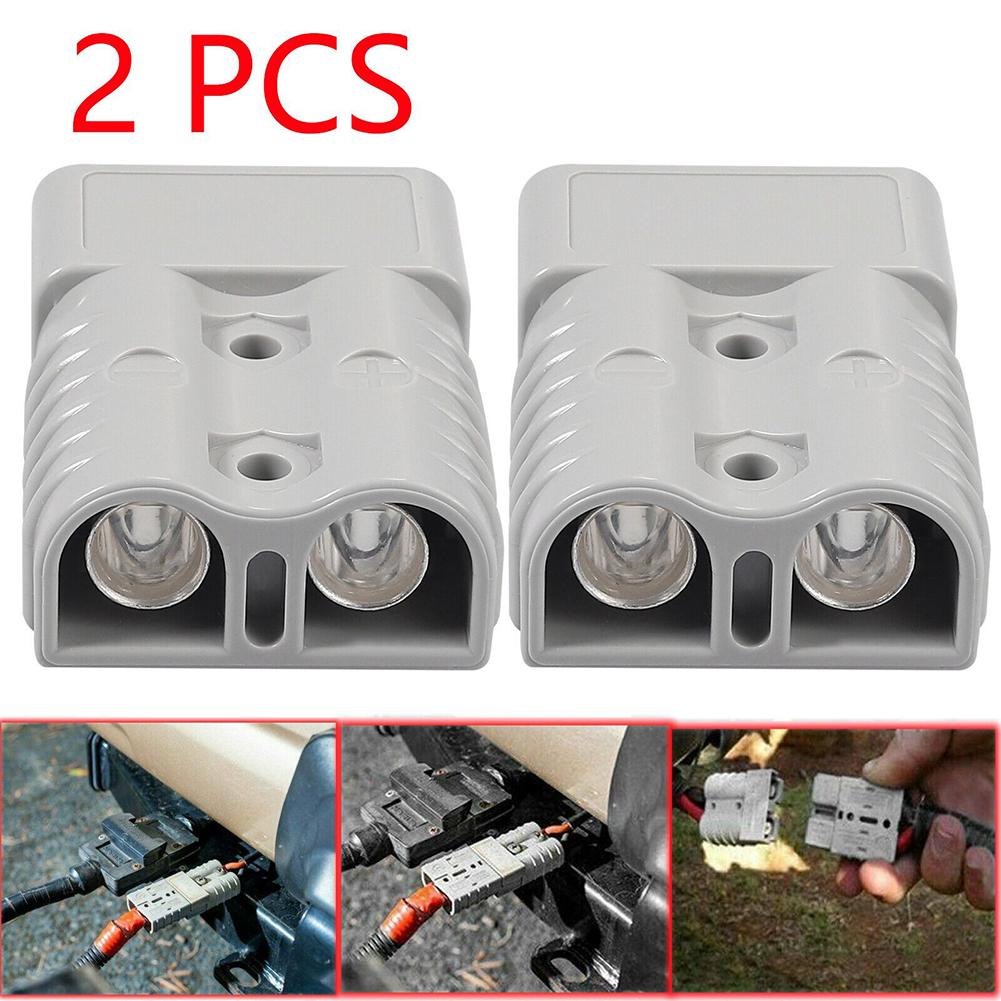 2 Pcs 50 AMP 600V For Anderson Plug Cable Terminal Battery Power Connector Cable Connectors Pins Lugs Copper Terminals