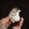 Tea Pet Fine Workmanship Delicate Simulated Decorative Purple Clay Handmade Fat Crocodile Cute Tea Figurine Household Supply