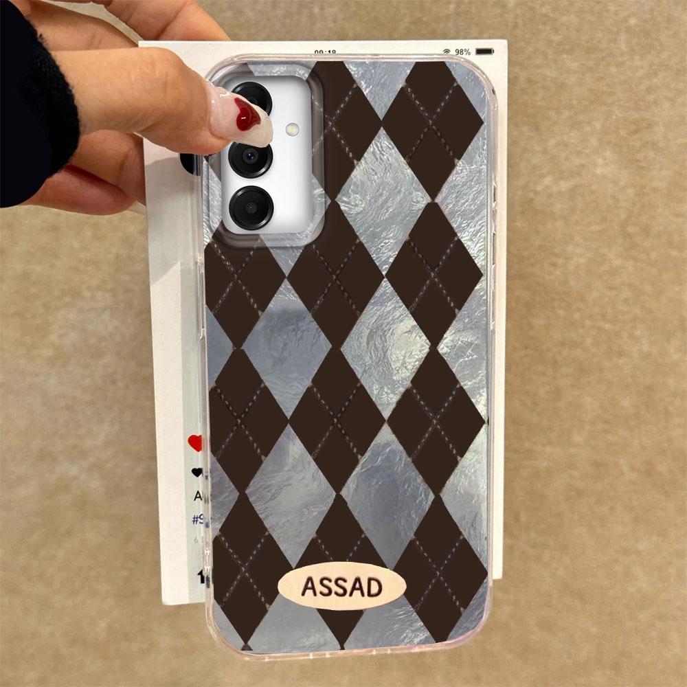 Ретро Чехол для телефона с ромбовидным узором для Samsung Galaxy A16 A55 A07 A17 A56 A36 A26 A53 A06 A14 A24 A34 A54 A15 A12 A22