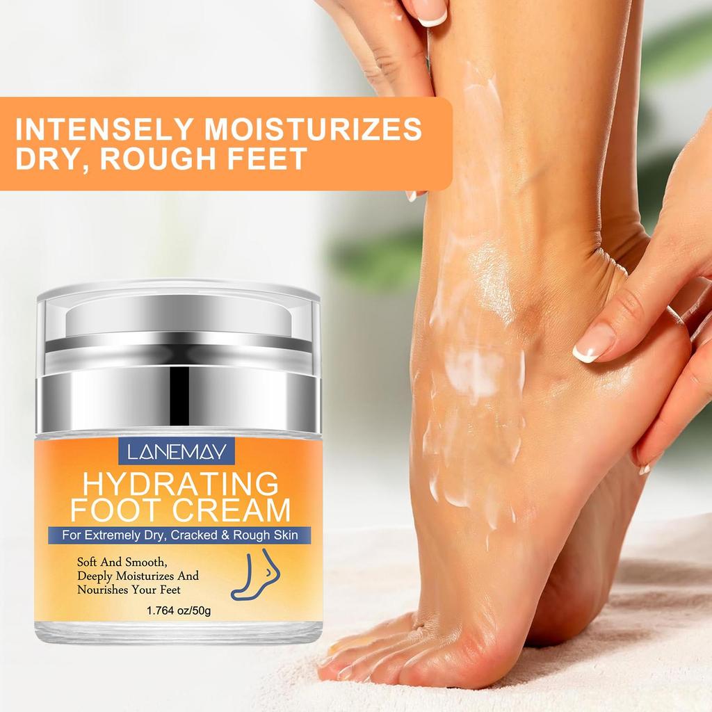 Увлажняющий крем для ног - Увлажняет, питает и успокаивает ноги - Подходит для всех типов кожи, 50 г