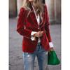 Spring Autumn Casual Fashion Solid Color Blazer Women All-match Buttons Coat Cardigan Suit Top