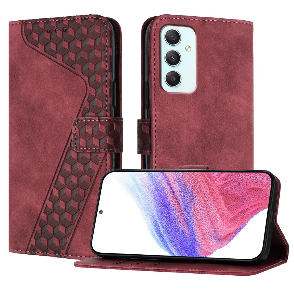 For Samsung Galaxy A35 5G Leather Case 7-Shaped Pattern Wallet Stand Shockproof Phone Cover