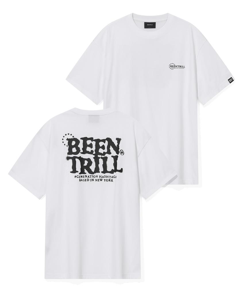 Футболка с логотипом BEENTRILL Star Circle (белый)