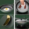 Stainless Steel Frying Pan Non-stick Home Honeycomb Pancake Omelet Pan Multi-functional Steak Wok