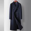 Men's Coat Autumn and Winter Long Wool Double-breasted Trench Coat Youth Business Double-sided Warm Casual Jacket