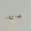 BettyU 14k gold flower earrings