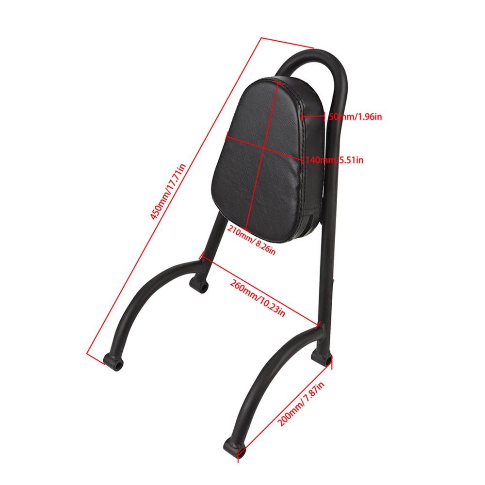 Black Motorcycle Rear Passenger Backrest Sissy Bar For Honda Rebel CMX500 CMX300 2017 2018 2019 2020 2021 2022 2023