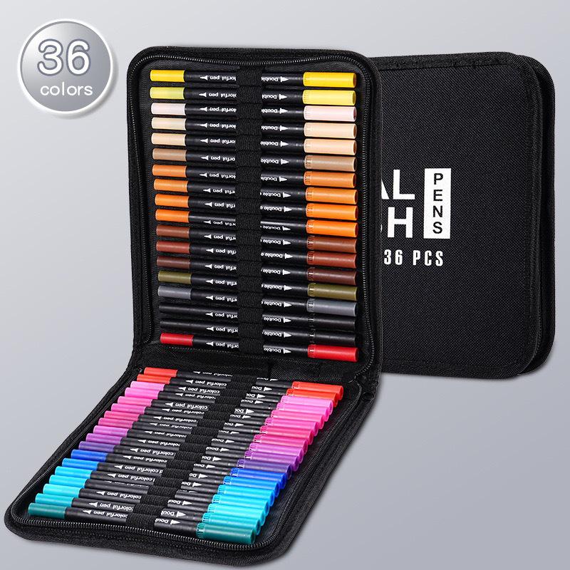 Детские двухсторонние мягкие акварельные ручки - Смываемые, кисти на водной основе