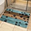 Quick Drying Paw Print Doormat Waterproof Paw Print Carpet Cute Non-Slip Door Mat  Living Room