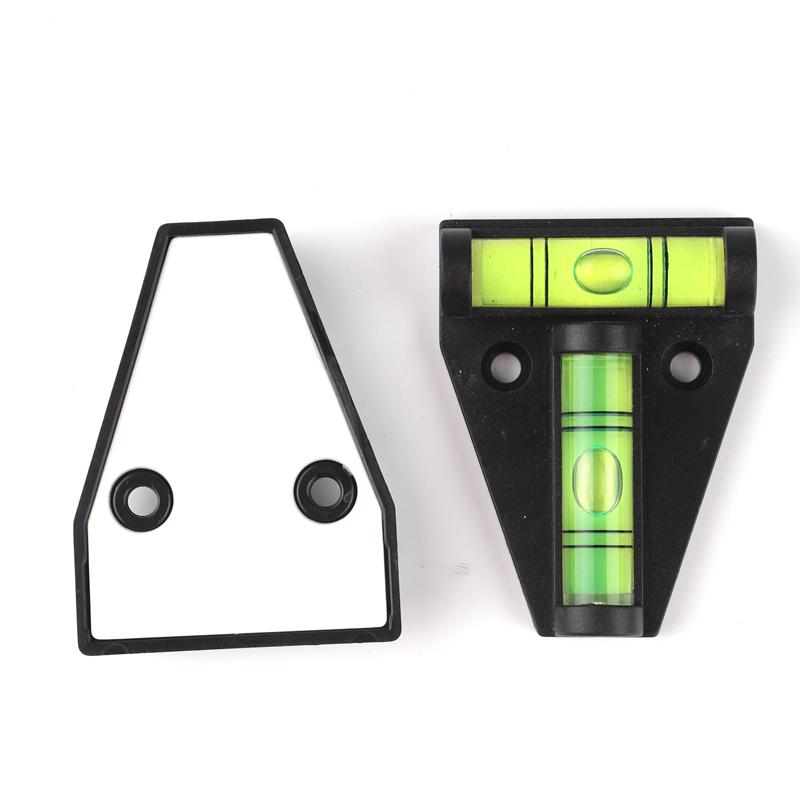 Red-Orange Plastic T-Shaped Bubble Level, Hole Mount Installer Balancer