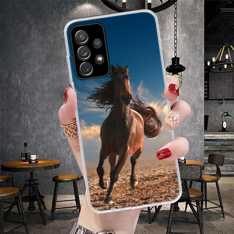 Чехол для телефона Samsung Galaxy S22 S23 S24 S25 Edge S26 Ultra S20 FE S21 Plus + Fundas Coque Ga с изображением скачущей лошади, большая красота, мягкий