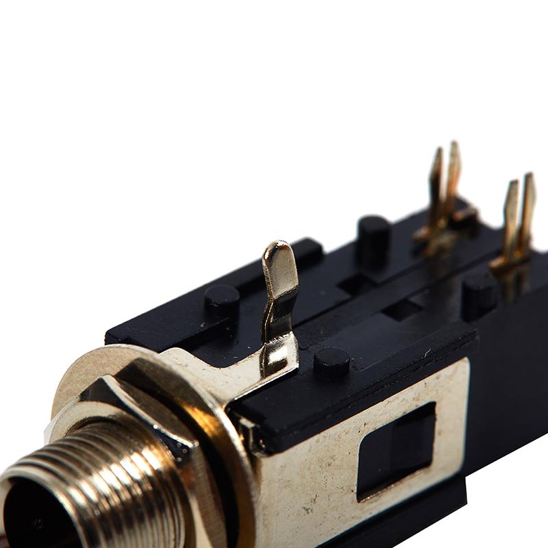 2 шт. 6,35 мм аудиоразъем для наушников 1/4 дюйма 5-контактный аудиомикрофон гнездо панельный монтаж паяный разъем