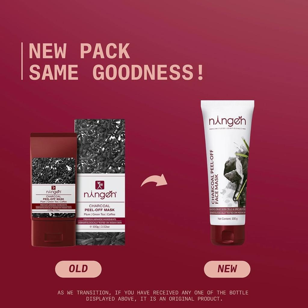 Ningen Charcoal Peel Off Mask For All Skin Types 100gm