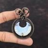 Грубый кулон с молочным опалом, кулон в медной проволоке, красивые ювелирные изделия ручной работы, кулон из настоящего драгоценного камня, медная проволока, ювелирный подарок для жены
