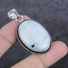 Rainbow Moonstone Gemstone 925 Sterling Silver Jewelry Pendant 2.09" Q5l88