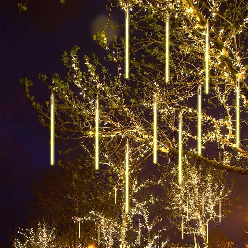 Outdoor Solar Star Waterfall String Lights