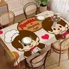 Популярная скатерть с логотипом M-Monchhichi, водонепроницаемая, устойчивая к пятнам, для украшения вечеринки, ресторана, кафе, обеденного стола, скатерти