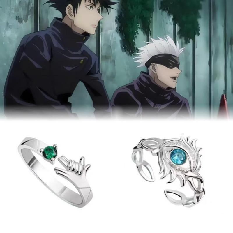 Новый Кольцо 2D Фушигуро Мегуми Годзё Сатору из Jujutsu Kaisen Аниме Аксессуары Мода Мультяшные Косплей Аксессуары Модные Нишевые Подарки
