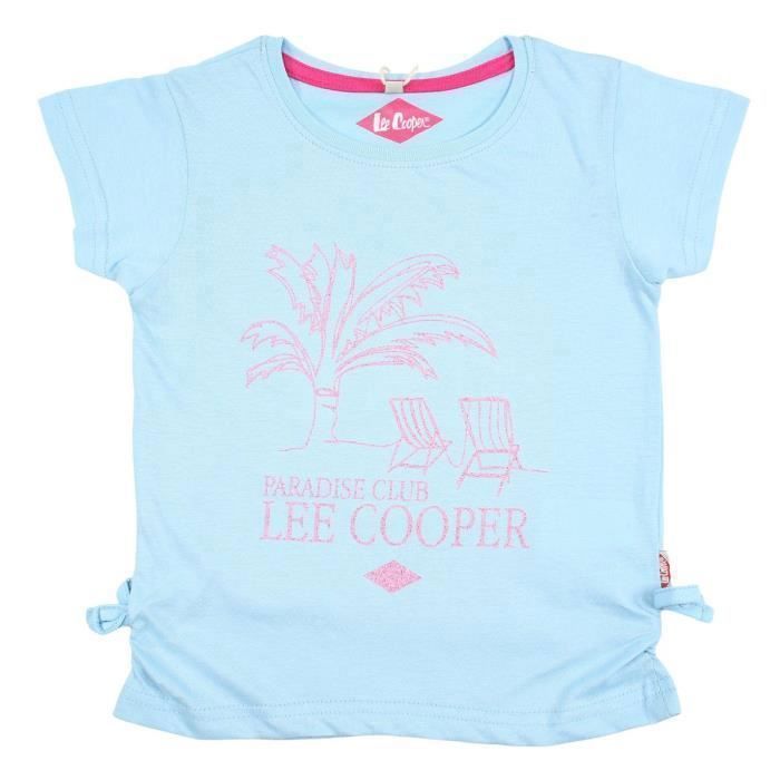 T-shirt - Lee Cooper - LC12174 TMC S3-8A - Bleu clair - Coton - Manches courtes