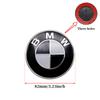 Universal Base Black White Badge Set for BMW 7Pcs 68mm 56mm 82mm 74mm  Hood Trunk Wheel Steering Logo 7Pcs 2-Pin 3-Pin Clips Kit GX9
