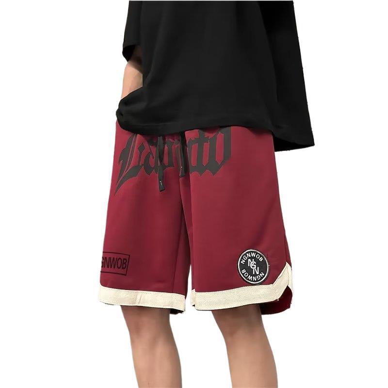 Plus Size Men's Summer Sports Ball Pants Loose Casual Pants Basketball Elastic Waist Five Straight Legged Shorts Pants